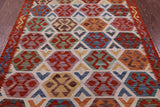 Reversible Kilim Flat Weave Wool On Wool Rug - 4' 10" X 6' 5" - Golden Nile