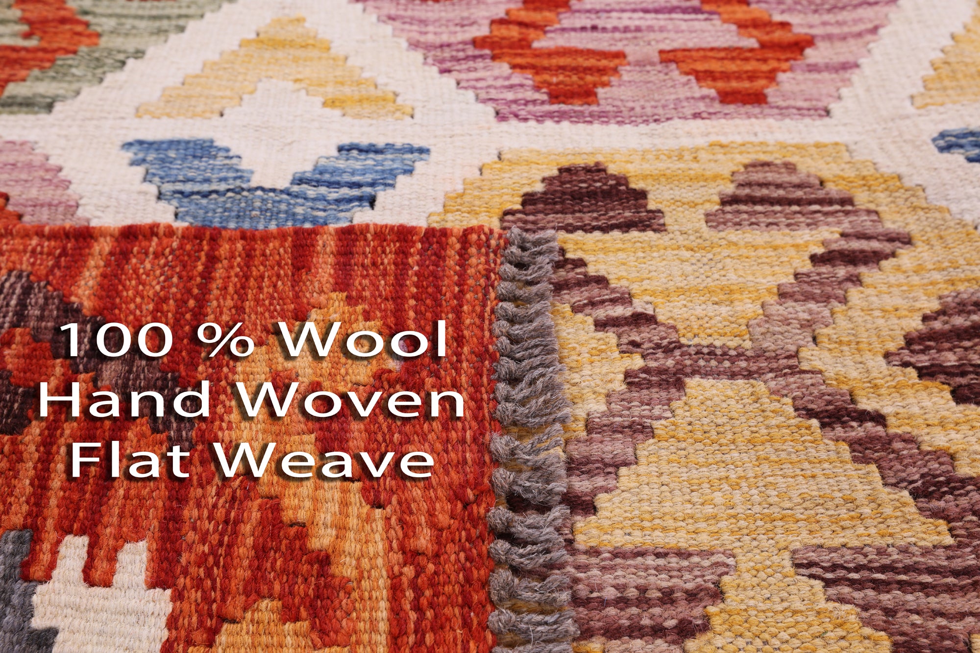 Reversible Kilim Flat Weave Wool On Wool Rug - 4' 10" X 6' 5" - Golden Nile