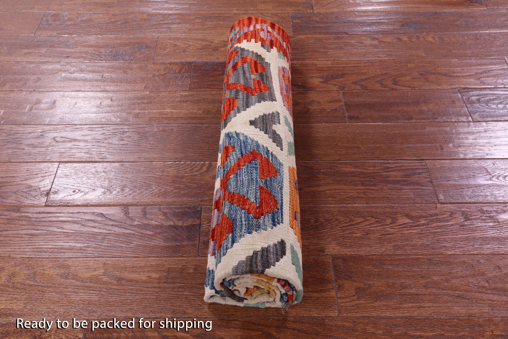 Reversible Kilim Flat Weave Wool On Wool Rug - 4' 10" X 6' 5" - Golden Nile