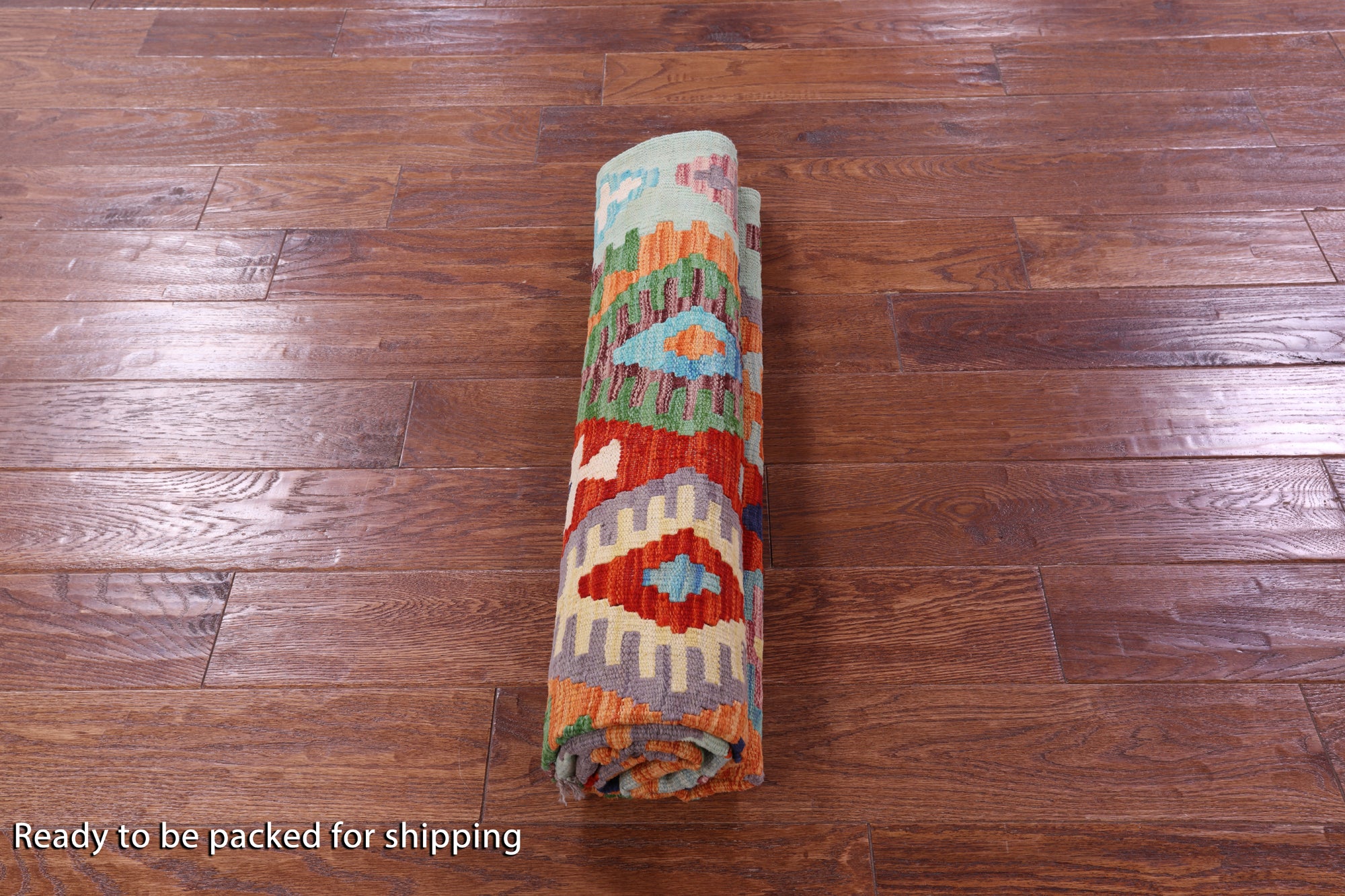Reversible Kilim Flat Weave Wool On Wool Rug - 5' 1" X 6' 3" - Golden Nile