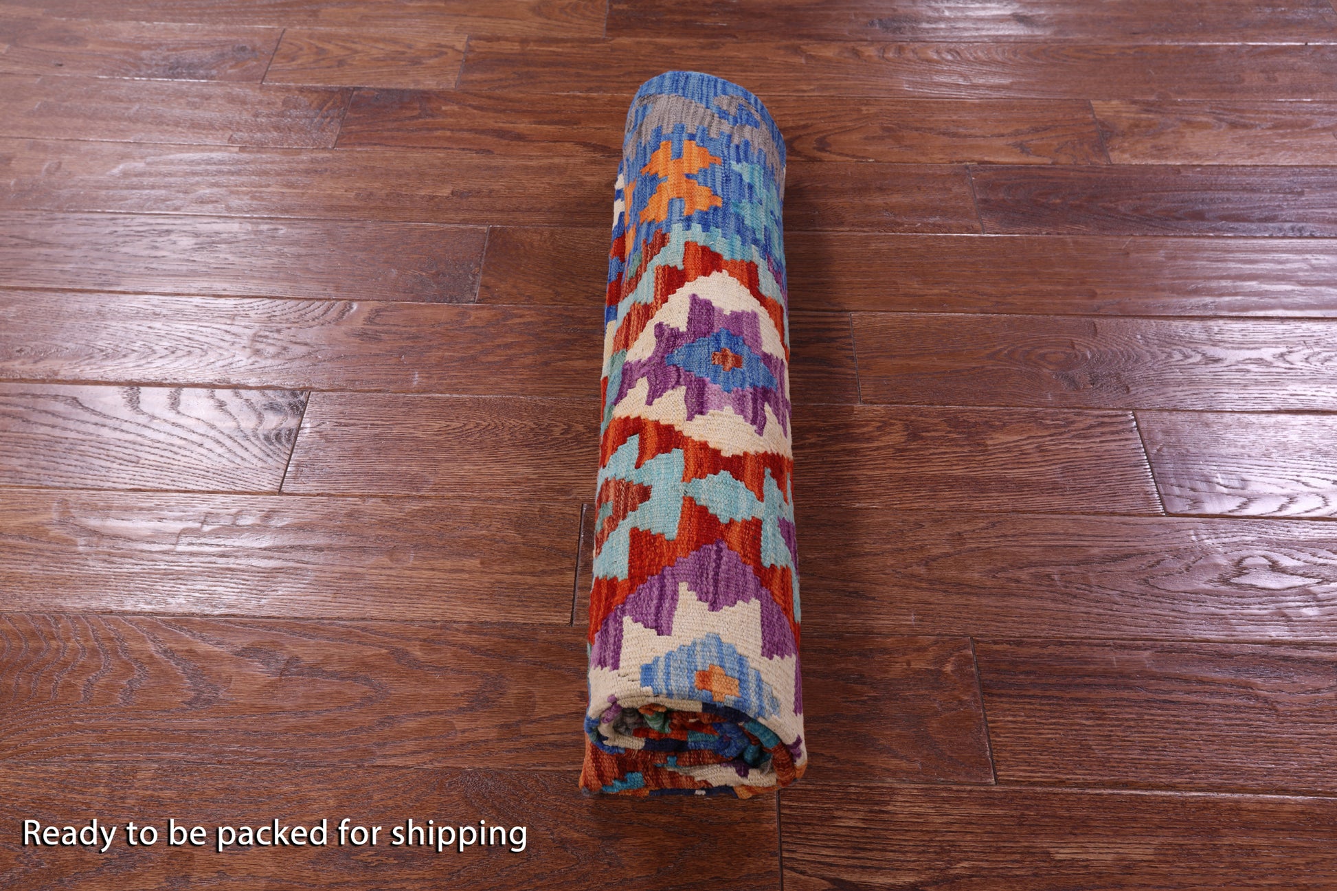 Reversible Kilim Flat Weave Wool On Wool Rug - 4' 11" X 6' 6" - Golden Nile
