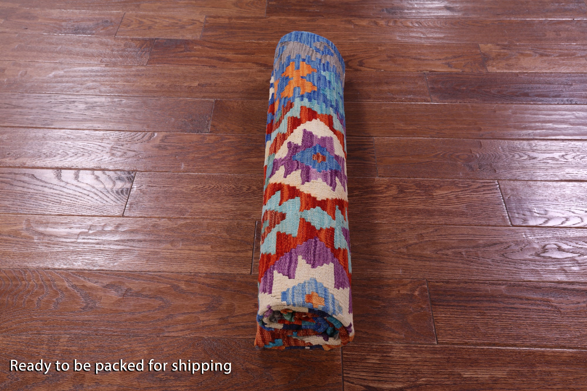 Reversible Kilim Flat Weave Wool On Wool Rug - 4' 11" X 6' 6" - Golden Nile