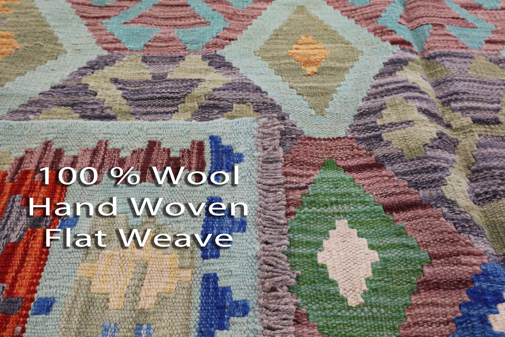 Reversible Kilim Flat Weave Wool On Wool Rug - 4' 11" X 6' 5" - Golden Nile