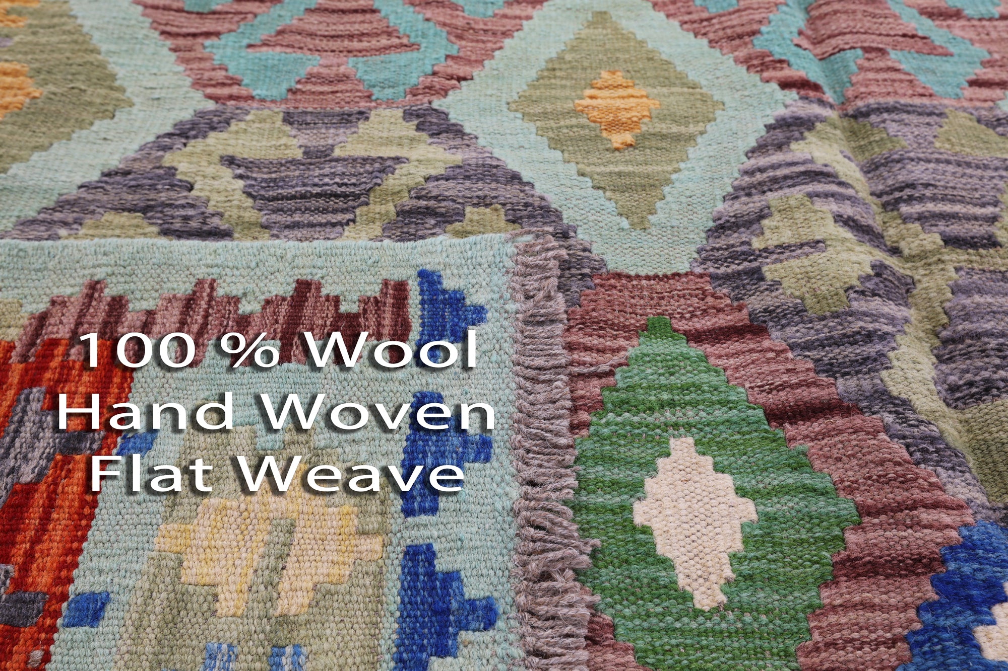 Reversible Kilim Flat Weave Wool On Wool Rug - 4' 11" X 6' 5" - Golden Nile