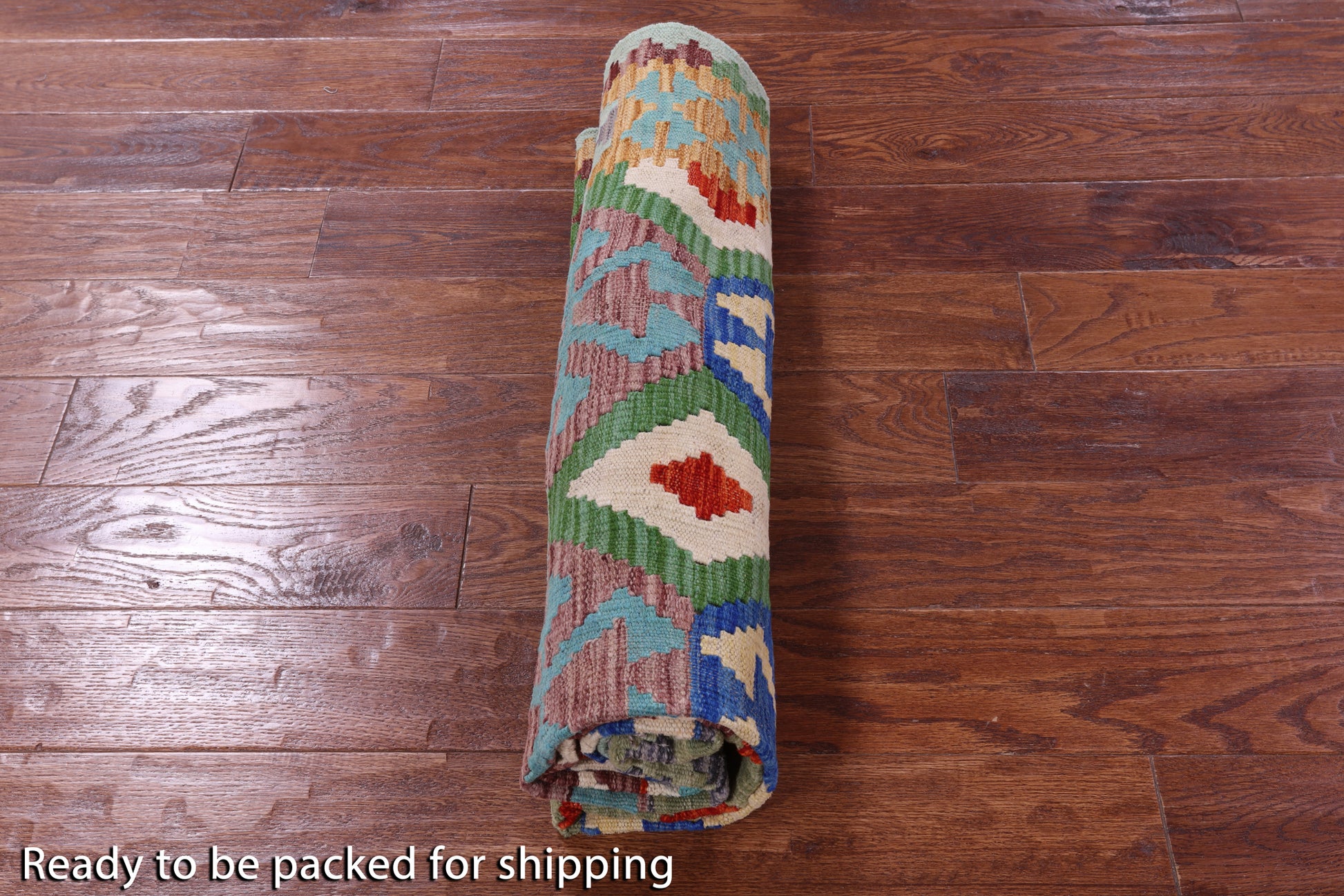 Reversible Kilim Flat Weave Wool On Wool Rug - 4' 11" X 6' 5" - Golden Nile
