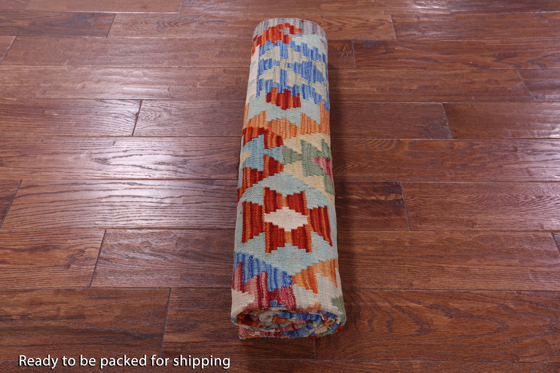 Reversible Kilim Flat Weave Wool On Wool Rug - 5' 1" X 6' 4" - Golden Nile