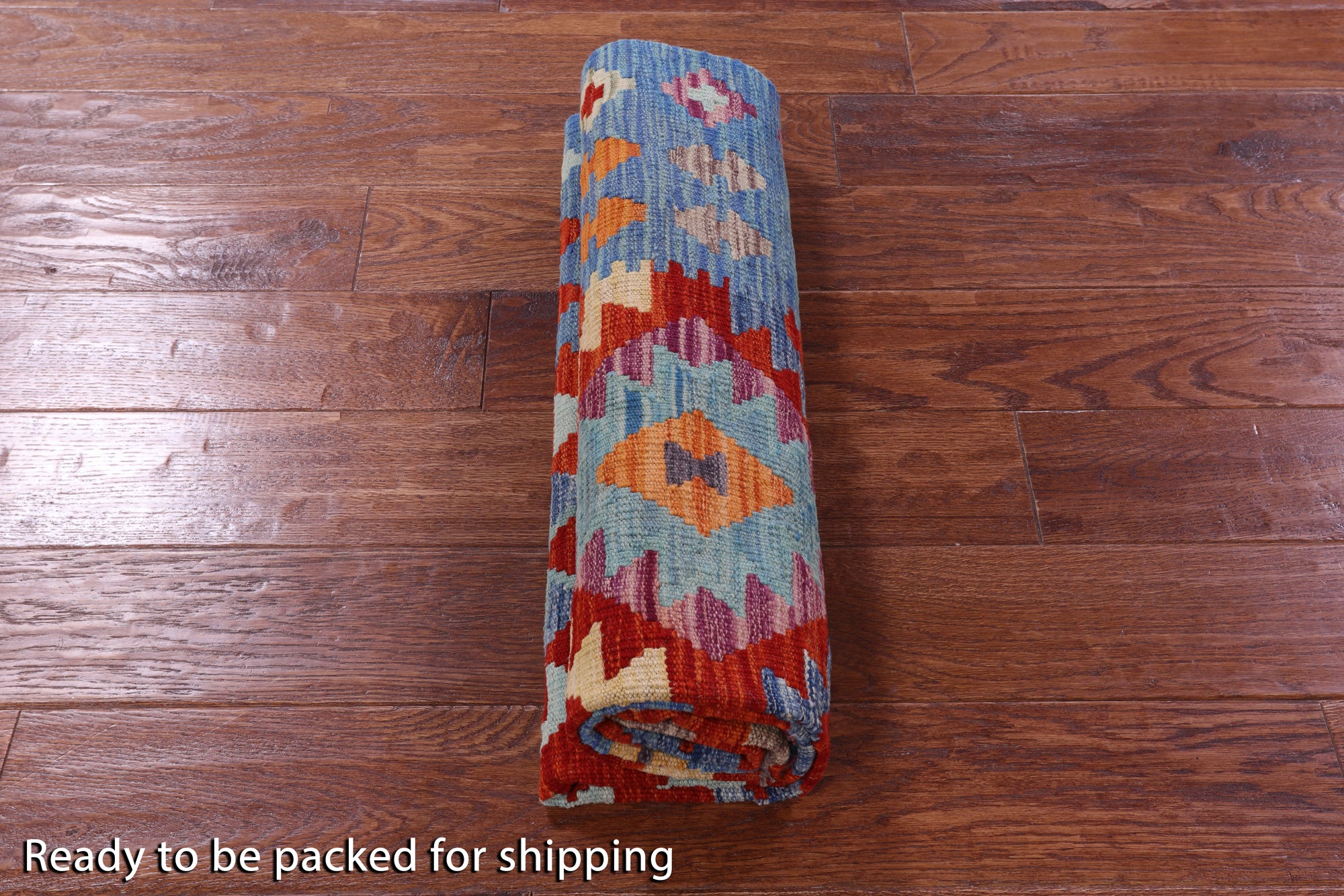 Reversible Kilim Flat Weave Wool On Wool Rug - 4' 1" X 5' 9" - Golden Nile