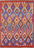 Reversible Kilim Flat Weave Wool On Wool Rug - 4' 1" X 5' 9" - Golden Nile