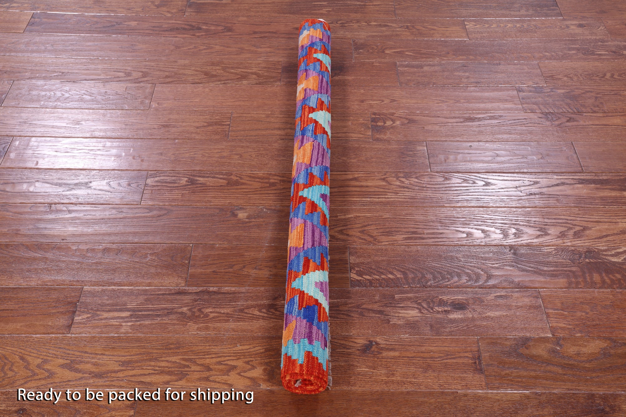 Reversible Kilim Flat Weave Wool On Wool Rug - 4' 1" X 5' 9" - Golden Nile