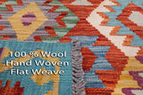Reversible Kilim Flat Weave Wool On Wool Rug - 3' 3" X 4' 9" - Golden Nile