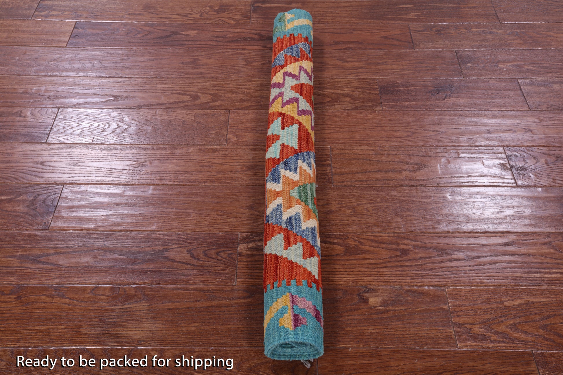 Reversible Kilim Flat Weave Wool On Wool Rug - 3' 3" X 4' 9" - Golden Nile