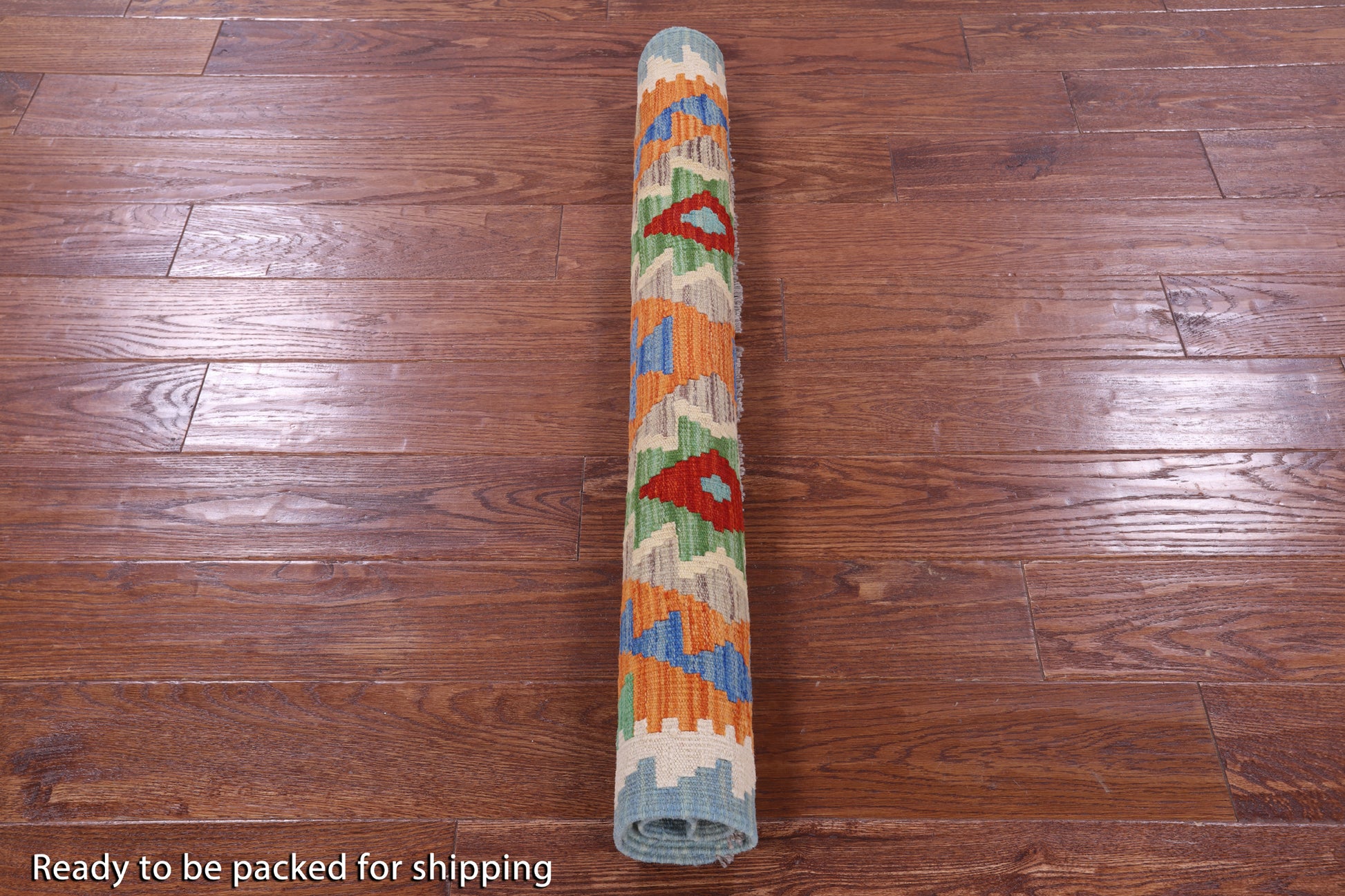 Reversible Kilim Flat Weave Wool On Wool Rug - 3' 4" X 5' 2" - Golden Nile