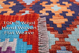 Reversible Kilim Flat Weave Wool On Wool Runner Rug - 2' 8" X 9' 7" - Golden Nile
