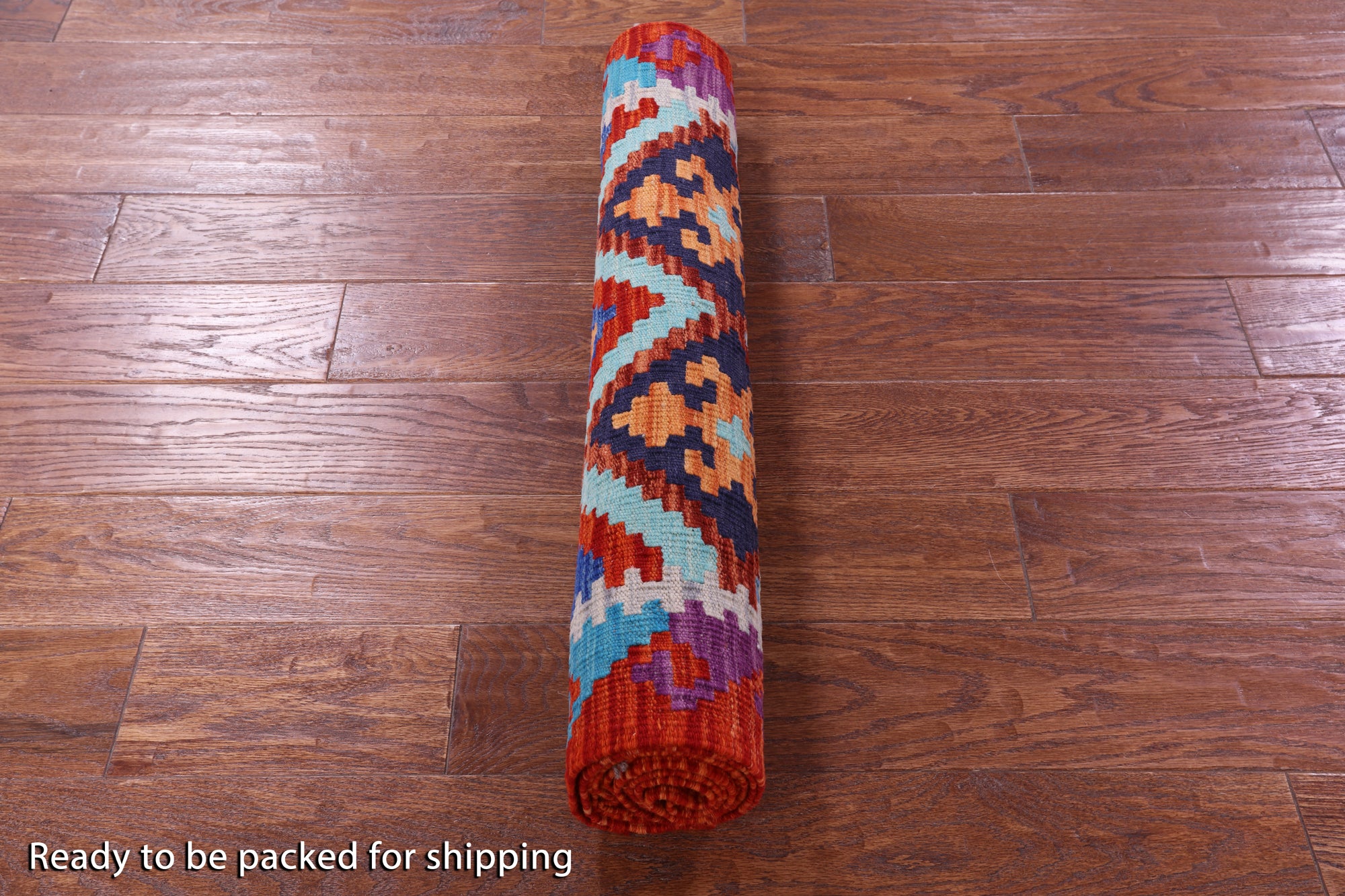Reversible Kilim Flat Weave Wool On Wool Runner Rug - 2' 8" X 9' 7" - Golden Nile