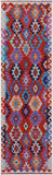 Reversible Kilim Flat Weave Wool On Wool Rug - 2' 10" X 9' 5" - Golden Nile
