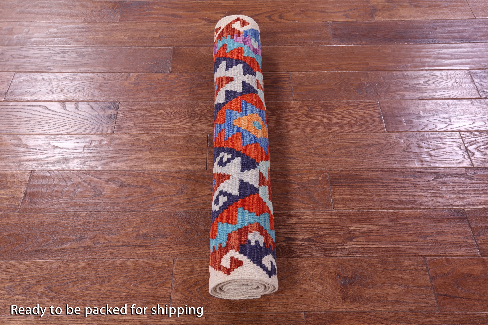 Reversible Kilim Flat Weave Wool On Wool Rug - 2' 10" X 9' 5" - Golden Nile