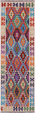 Reversible Kilim Flat Weave Wool On Wool Runner Rug - 2' 10" X 9' 8" - Golden Nile