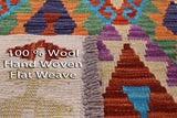 Reversible Kilim Flat Weave Wool On Wool Runner Rug - 2' 10" X 9' 8" - Golden Nile