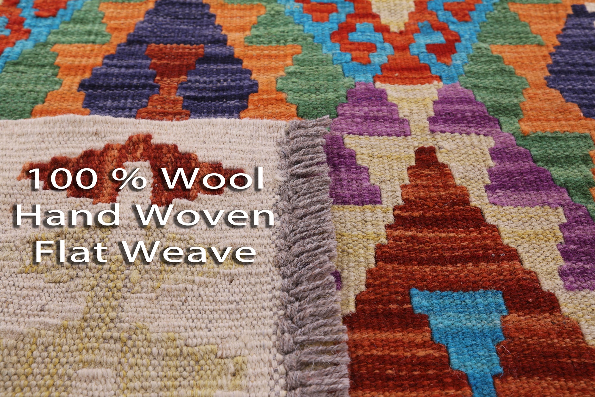 Reversible Kilim Flat Weave Wool On Wool Runner Rug - 2' 10" X 9' 8" - Golden Nile
