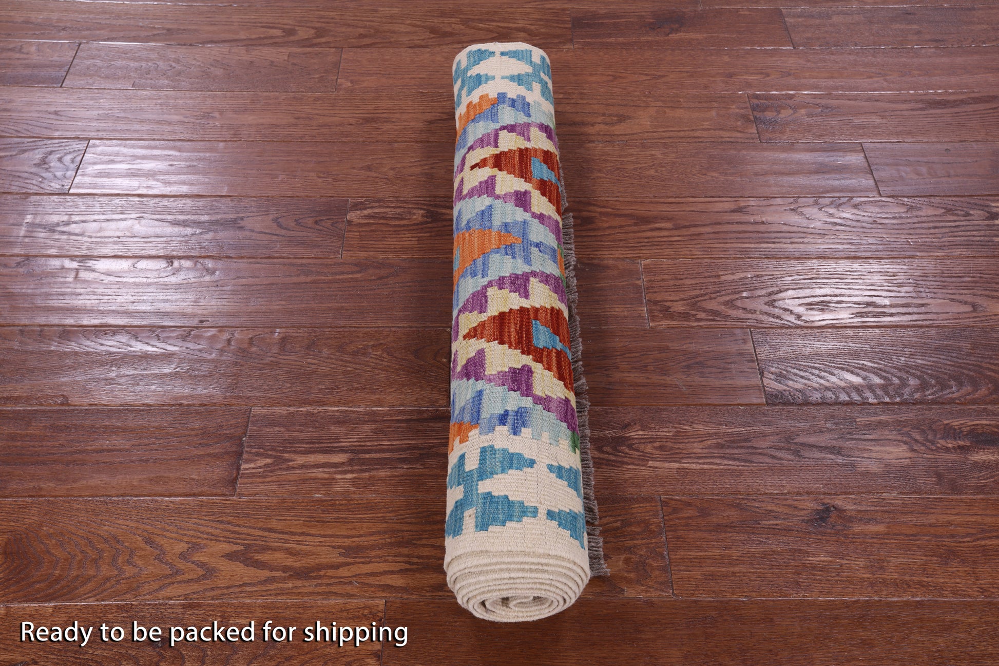 Reversible Kilim Flat Weave Wool On Wool Runner Rug - 2' 10" X 9' 8" - Golden Nile