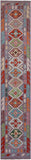 Reversible Kilim Flat Weave Wool On Wool Runner Rug - 2' 6" X 12' 8" - Golden Nile