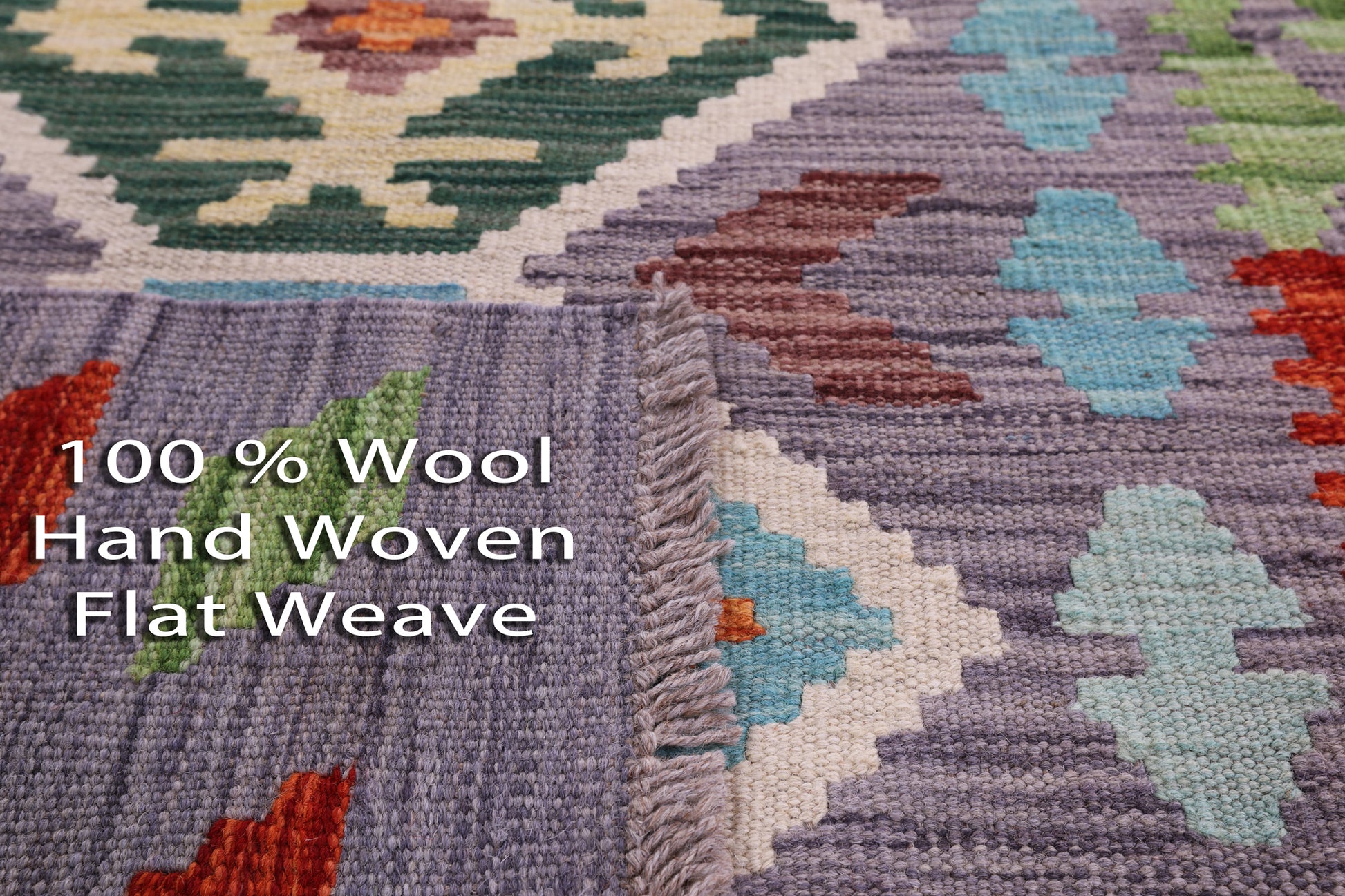 Reversible Kilim Flat Weave Wool On Wool Runner Rug - 2' 6" X 12' 8" - Golden Nile