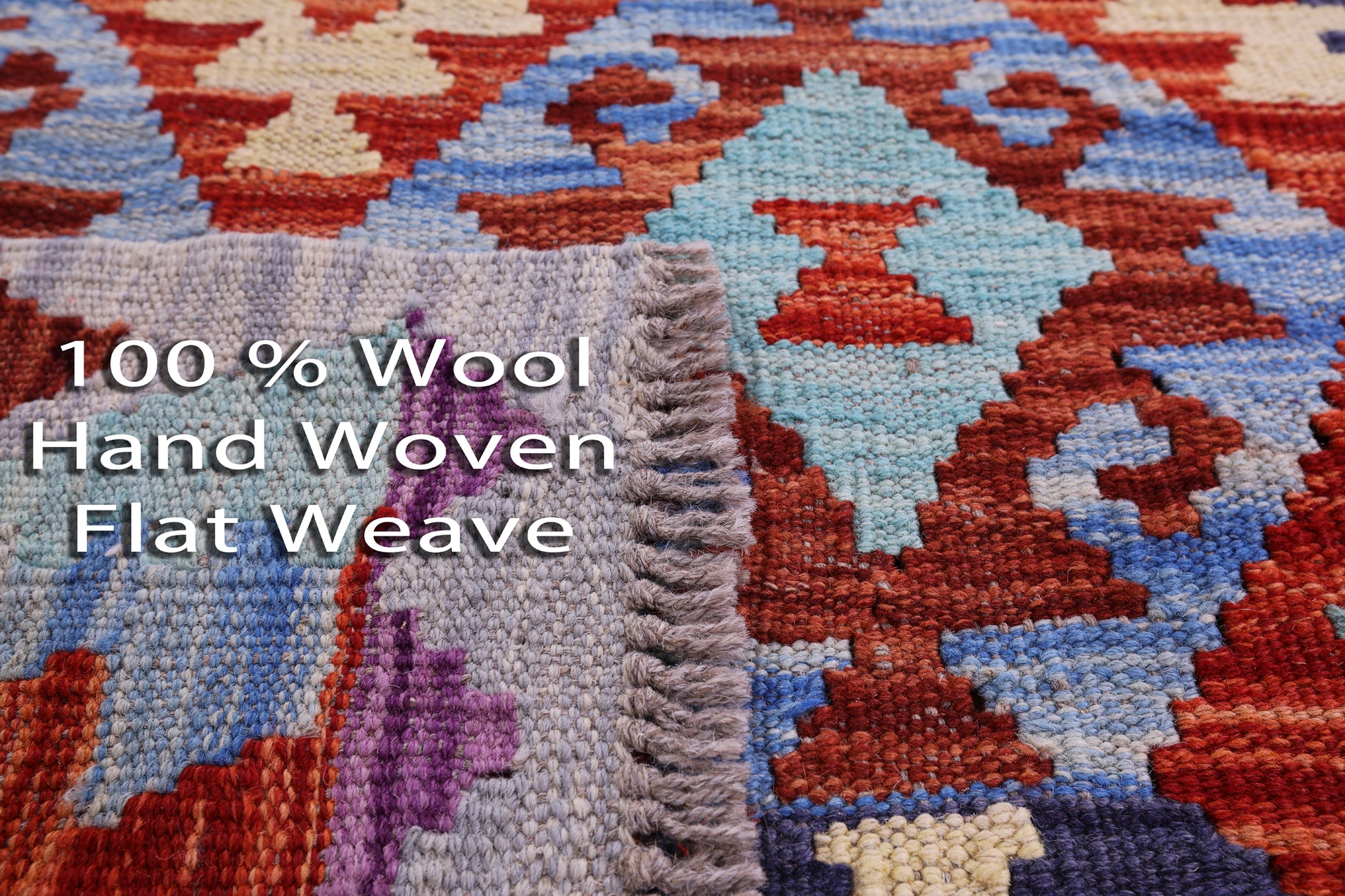 Reversible Kilim Flat Weave Wool On Wool Runner Rug - 2' 7" X 12' 8" - Golden Nile