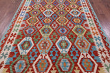 Reversible Kilim Flat Weave Wool On Wool Rug - 6' 8" X 9' 6" - Golden Nile