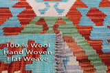 Reversible Kilim Flat Weave Wool On Wool Rug - 6' 8" X 9' 6" - Golden Nile