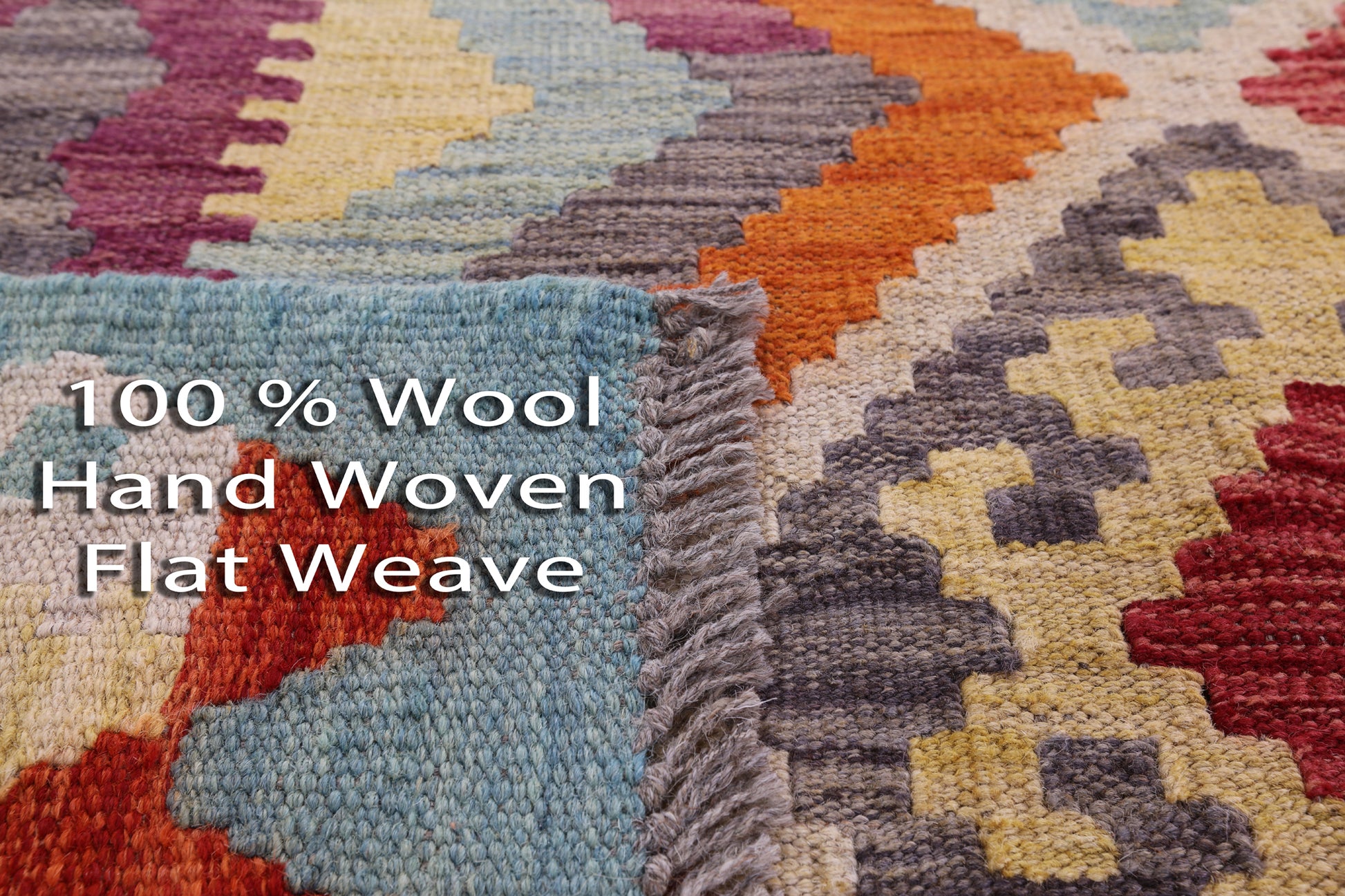 Reversible Kilim Flat Weave Wool On Wool Rug - 6' 10" X 10' 0" - Golden Nile