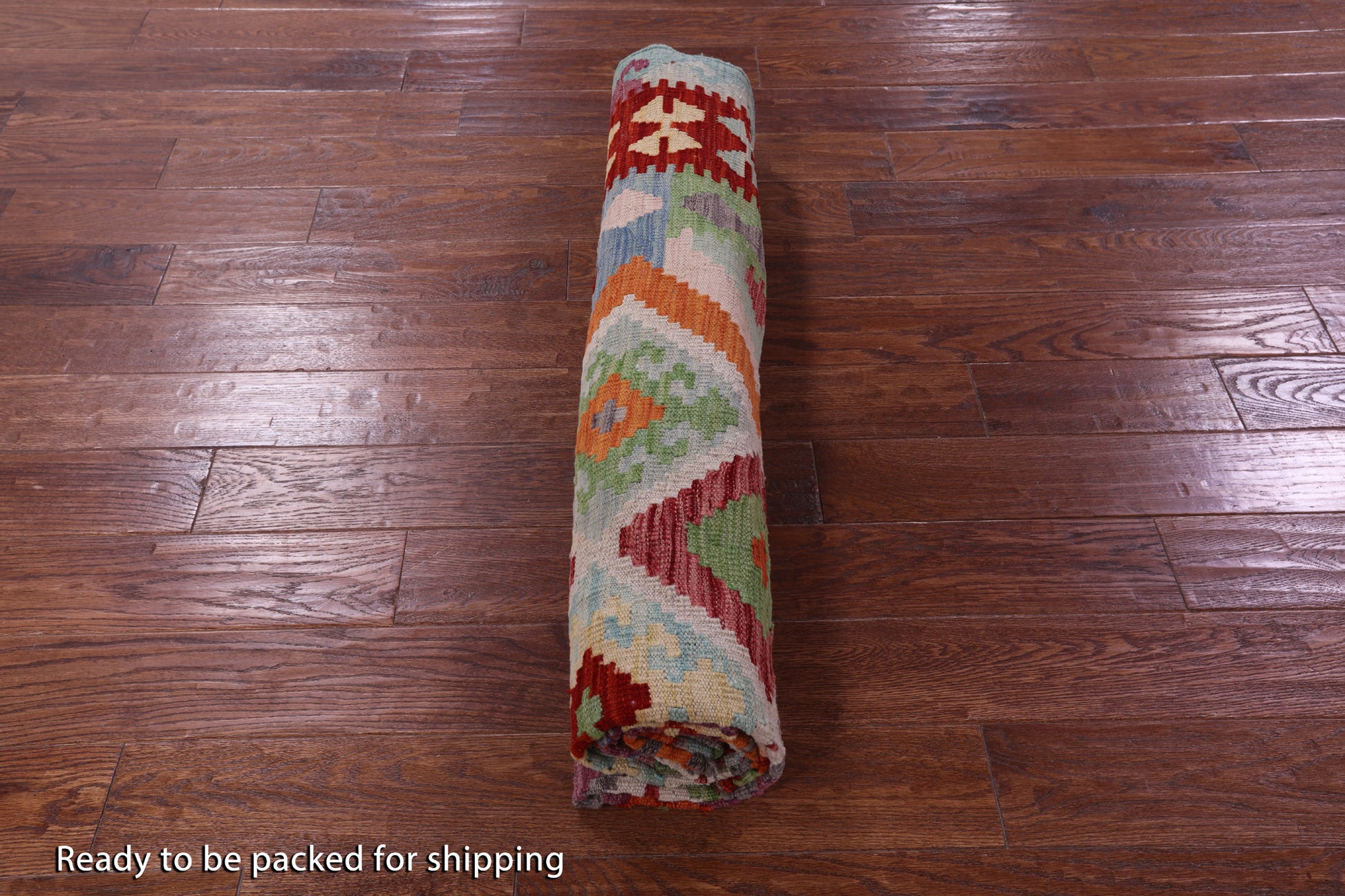 Reversible Kilim Flat Weave Wool On Wool Rug - 6' 10" X 10' 0" - Golden Nile