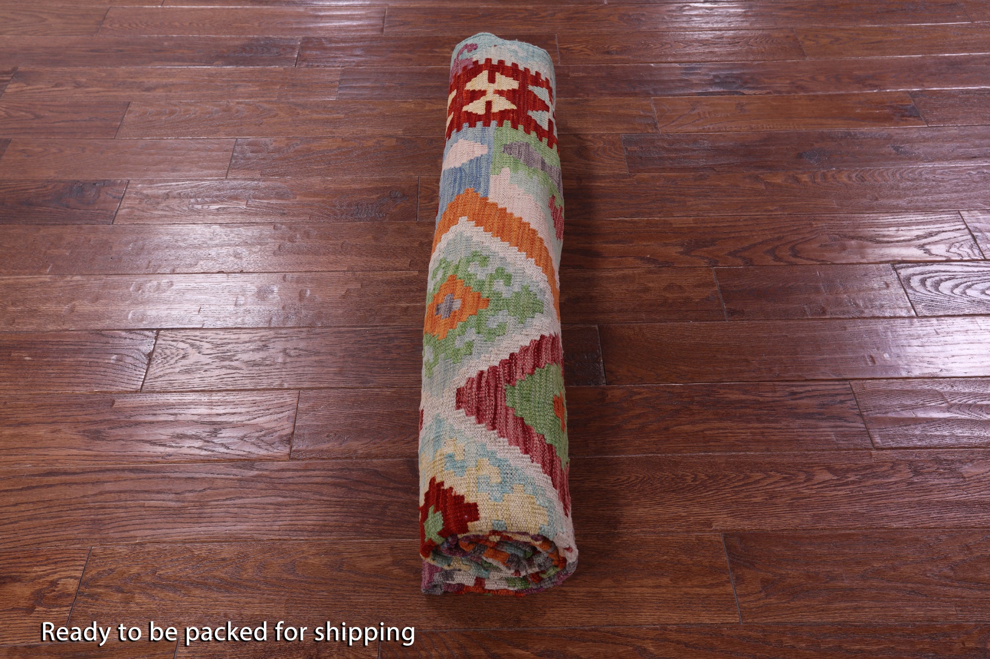 Reversible Kilim Flat Weave Wool On Wool Rug - 6' 10" X 10' 0" - Golden Nile