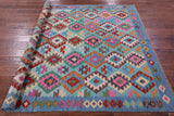 Reversible Kilim Flat Weave Wool On Wool Rug - 5' 9" X 8' 0" - Golden Nile