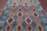 Reversible Kilim Flat Weave Wool On Wool Rug - 5' 10" X 8' 0" - Golden Nile