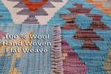 Reversible Kilim Flat Weave Wool On Wool Rug - 5' 10" X 8' 0" - Golden Nile