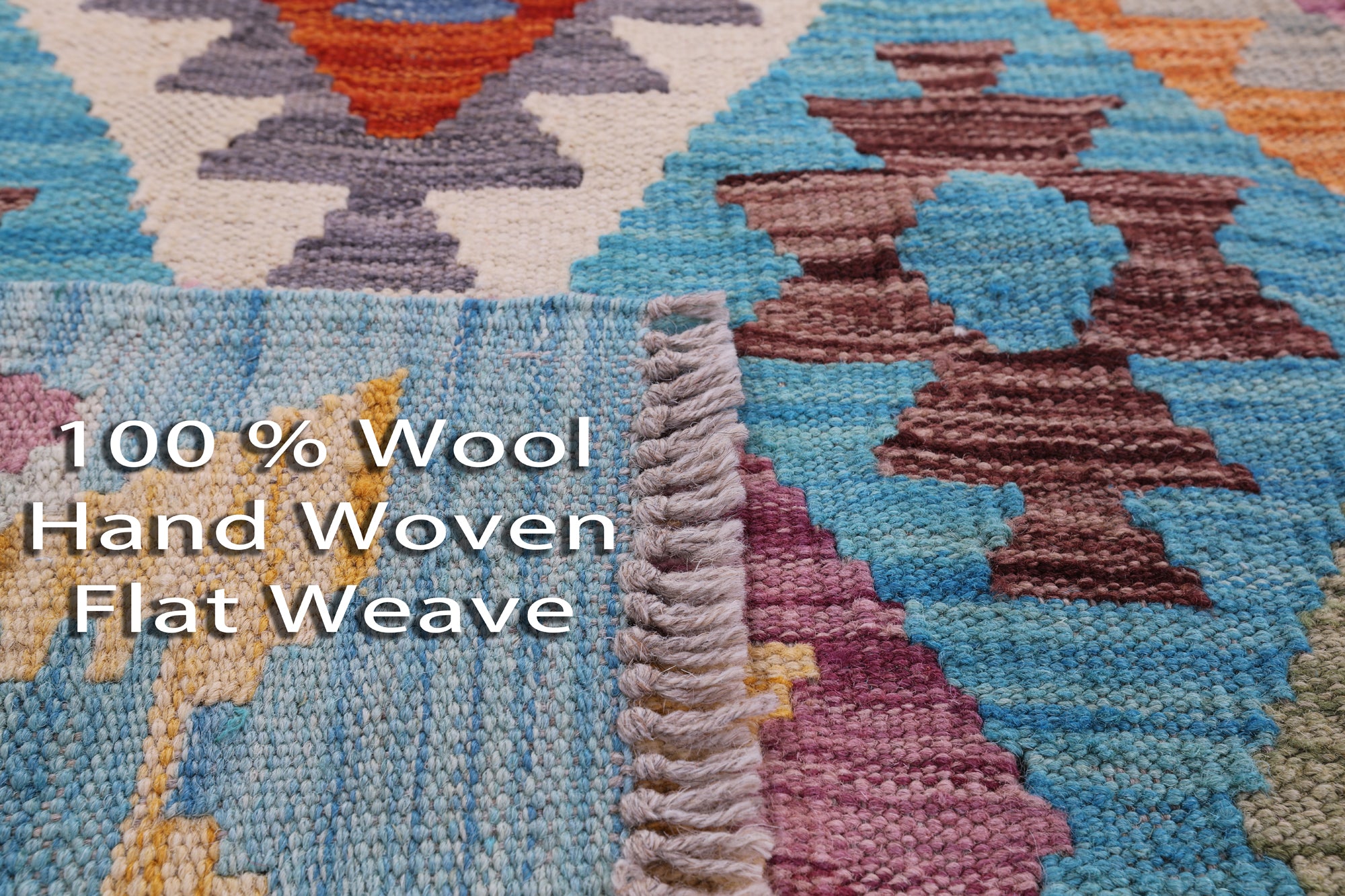 Reversible Kilim Flat Weave Wool On Wool Rug - 5' 10" X 8' 0" - Golden Nile