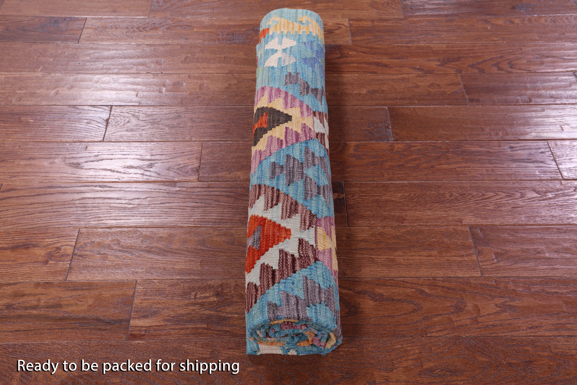 Reversible Kilim Flat Weave Wool On Wool Rug - 5' 10" X 8' 0" - Golden Nile
