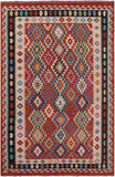 Reversible Kilim Flat Weave Wool On Wool Rug - 6' 7" X 10' 2" - Golden Nile