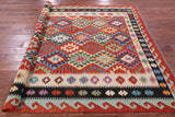 Reversible Kilim Flat Weave Wool On Wool Rug - 6' 7" X 10' 2" - Golden Nile