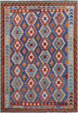 Reversible Kilim Flat Weave Wool On Wool Rug - 6' 5" X 9' 6" - Golden Nile
