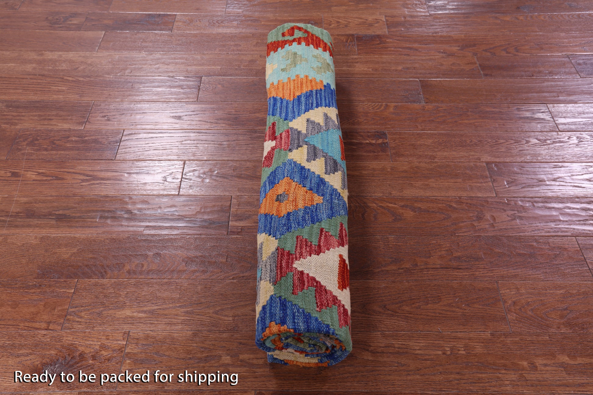 Reversible Kilim Flat Weave Wool On Wool Rug - 6' 5" X 9' 6" - Golden Nile
