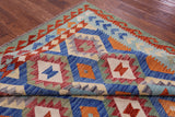 Reversible Kilim Flat Weave Wool On Wool Rug - 6' 5" X 9' 6" - Golden Nile