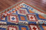 Reversible Kilim Flat Weave Wool On Wool Rug - 6' 5" X 9' 6" - Golden Nile