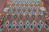Reversible Kilim Flat Weave Wool On Wool Rug - 6' 9" X 9' 6" - Golden Nile