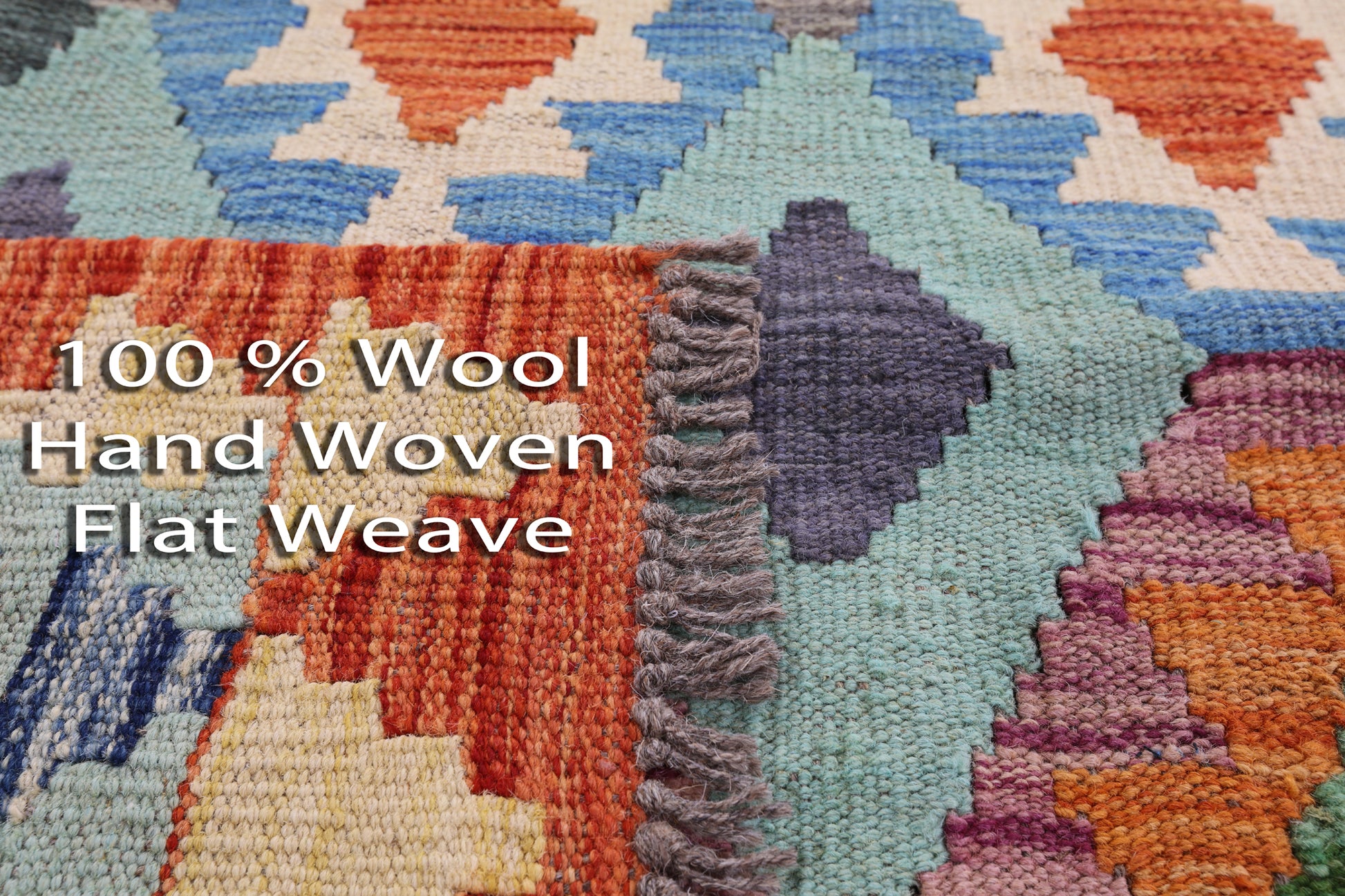 Reversible Kilim Flat Weave Wool On Wool Rug - 6' 9" X 9' 6" - Golden Nile