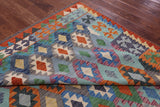 Reversible Kilim Flat Weave Wool On Wool Rug - 6' 9" X 9' 6" - Golden Nile