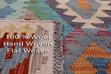 Reversible Kilim Flat Weave Wool On Wool Rug - 6' 8" X 9' 9" - Golden Nile