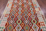 Reversible Kilim Flat Weave Wool On Wool Rug - 6' 8" X 9' 8" - Golden Nile