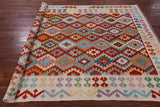 Reversible Kilim Flat Weave Wool On Wool Rug - 6' 8" X 9' 8" - Golden Nile