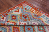 Reversible Kilim Flat Weave Wool On Wool Rug - 6' 9" X 9' 9" - Golden Nile